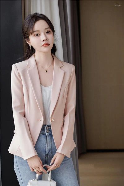 Damenanzüge, formelle Blazer, Jacken, Mantel für Frauen, Business, Arbeitskleidung, professionelle 2024 Est Spring Female Outwear Tops Blaser Clothes