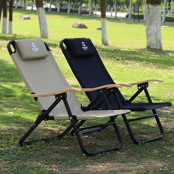 Mobília de acampamento luxo braço espreguiçadeiras minimalista ergonômico confortável nordic lounge cadeira designer exclusivo silla playa ao ar livre