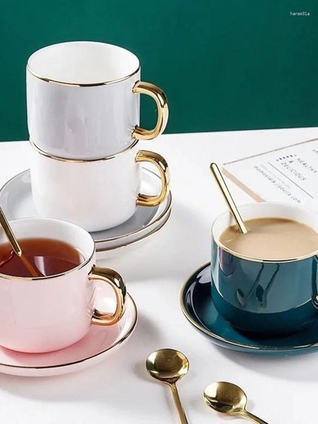 Кофейники, чашка, европейский маленький роскошный набор тарелок, скандинавский стиль, домашний послеобеденный чай, цветок, керамика