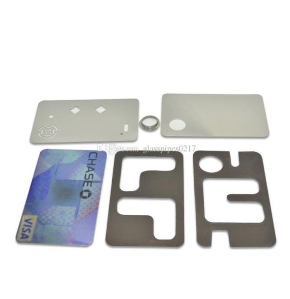 Tamanho real do cartão de crédito cachimbo de metal cachimbos acessórios para fumar para moedor legal portátil para viagens metal fumar tabaco pipe1339990