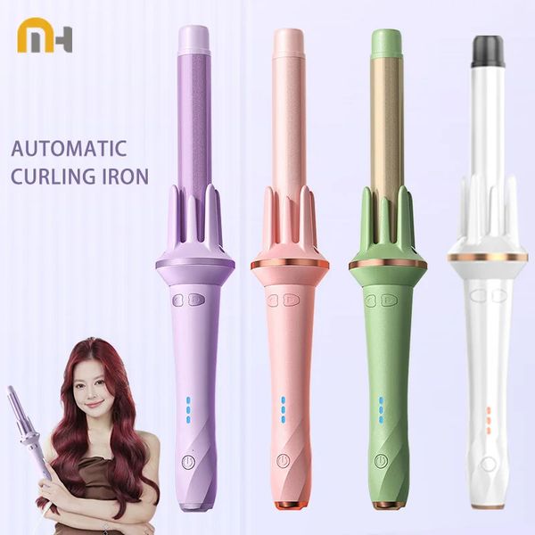 MinHuang 2832mm Modelador de Cabelo Automático Grande Onda Curling Iron Tongs Temperatura Ajustável Anion Aquecimento Rápido Modeladores de Estilo 240126