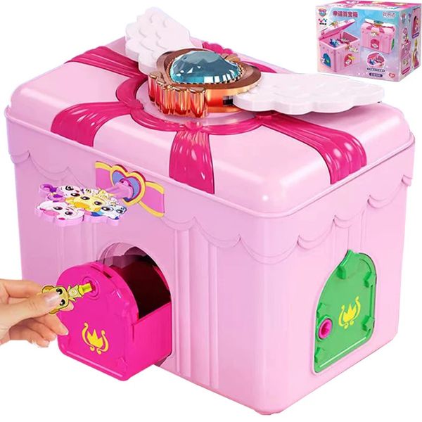 Anime Catch Teenieping Treasure Box Cute Cartoon Lucky Treasure Chest Modello Doll Giocattoli per bambini Regali di compleanno per bambini 240130