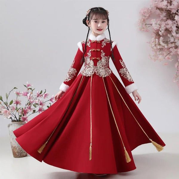 Stage Wear Cute Kids Winter Fairy Abito antico Hanfu Vintage Principessa cinese Costumi per bambini Costume per ragazze Tang Year