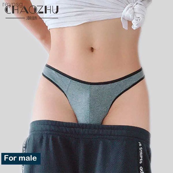 Slips Höschen Männer Unterwäsche Dessous Sexy Baumwolle G String Vergrößern Ei Teil Weich Plus Größe M-3XL Penis Pumpe Jogger Crotchless LGBT Enge Fell YQ240215