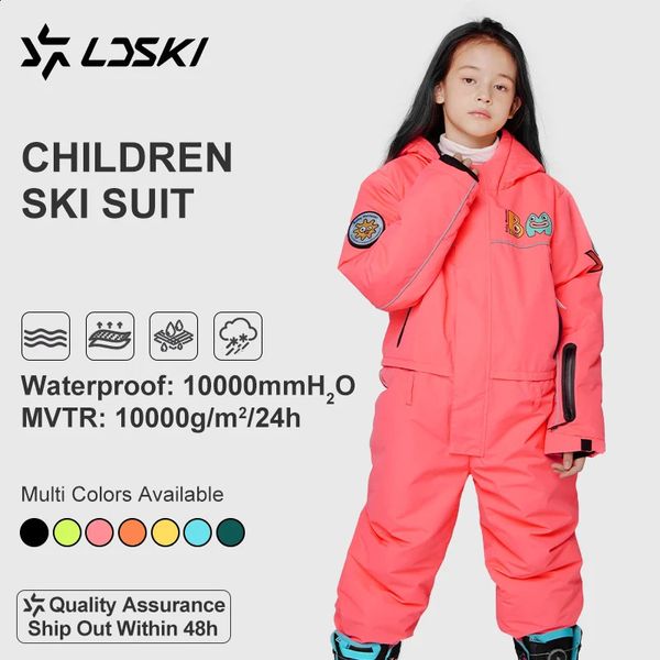 Ldski criança terno de esqui macacão à prova dwindproof água vento respirável quente crianças inverno esporte ao ar livre snowboard menino menina terno 240122