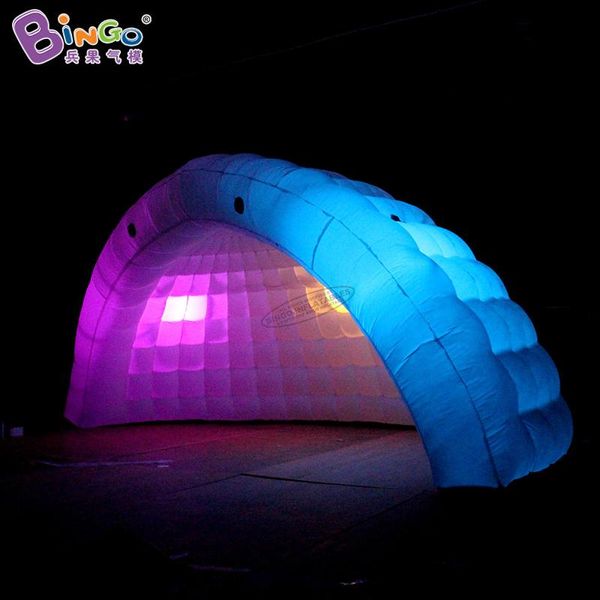 wholesale Cupola gonfiabile gigante personalizzata da 5x3x2,5 metri / luci cupola a mezza sfera LED tenda gonfiabile per giocattoli sportivi