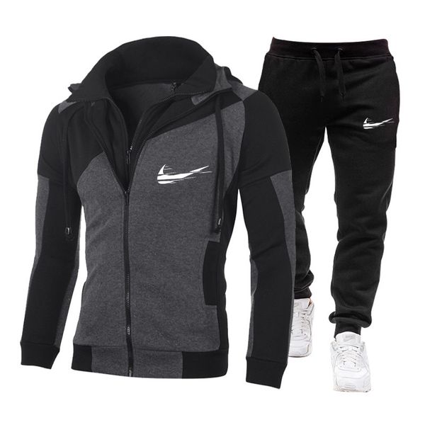 Designer hoodies marca 2 peça conjunto jogging terno homens moda jaqueta streetwear mulheres ternos de suor correndo roupas