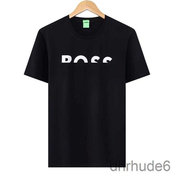 Designer Mens T-shirt Luxo Jóias Hugo Carta Casual Manga Curta Chefe Moda Solta Em Torno Do Pescoço Metade Roupas Masculinas TAGV