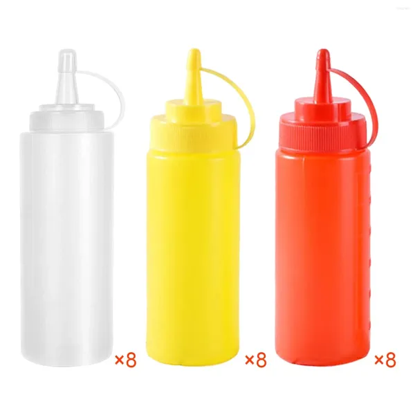 Depolama Şişeleri 8pcs Sos 250ml Salata Ketçap Dispenser Restoran Sosları