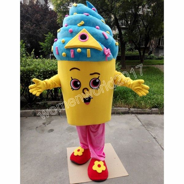 2024 ICECREAM MASCOT Kostüm Karikatür Karakter Kıyafetleri Takım Uygunluklar Boyut Kıyamet Doğum Günü Noel Karnavalı Fantezi Elbise Erkek Kadınlar İçin