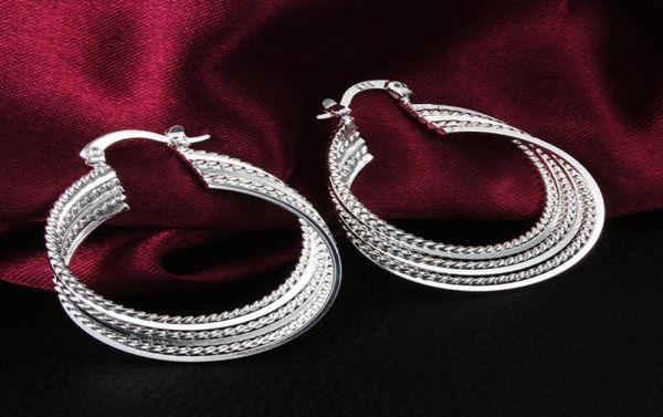 2014 novo design jóias baratas de alta qualidade 925 brincos de argola de prata esterlina moda clássica festa style9567797