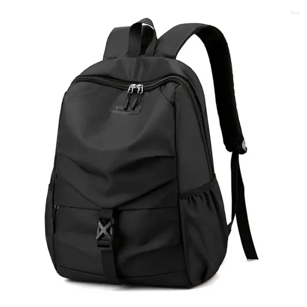 Mochila masculina mochilas faculdade estudante escola homens leve viagem back pack saco escritório de negócios preto