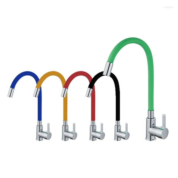 Rubinetti da cucina Rubinetto girevole Opzione multi colore e miscelatore freddo Lavello Lavabo per verdure Accessori per il bagno