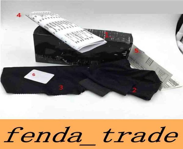 DHL fast Occhiali da sole confezione originale Scatola di carta nera Custodia per occhiali da sole Borsa in stoffa Tuta veloce e spedita per marca MOQ50 set1449210