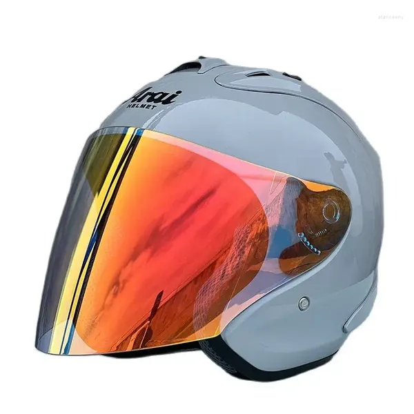 Motorradhelme ECE Genehmigte Sommersaison SZ-RAM4 Hellzement grau halb Helm Casco Casque Frauen und Männer