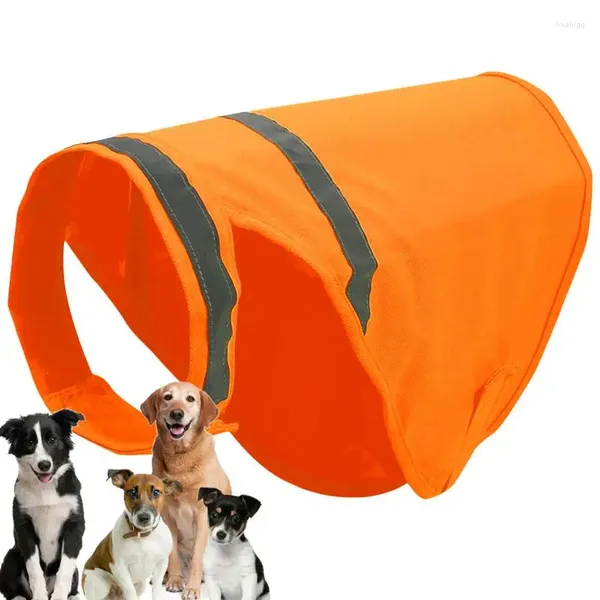 Visibilidade refletível de vestuário para cães Visibilidade respirável Fluorescente laranja Supplies de animais de estimação confortáveis para caçar