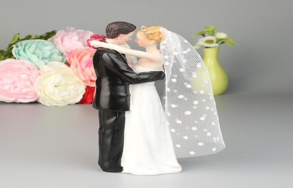 Westen estilo noiva e noivo lool para amor renunciar boneca decoração de casamento bolo topper decoração do quarto de casamento6213350