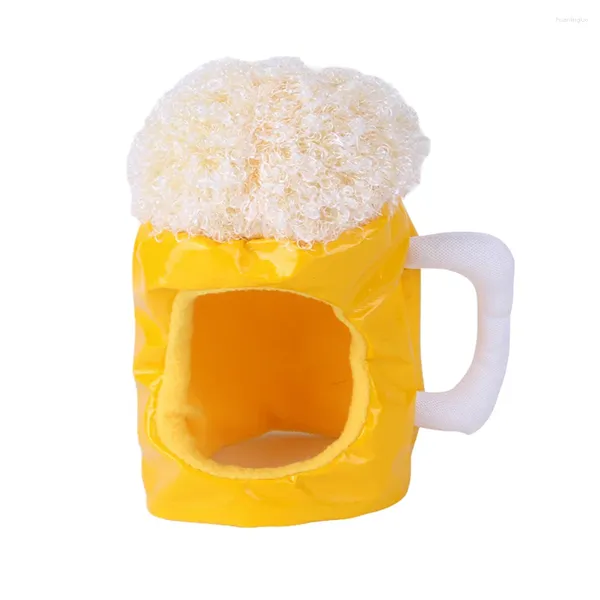 Vestuário para cães novidade caneca de cerveja chapéus para animais de estimação chapéu cosplay fantasia para festival