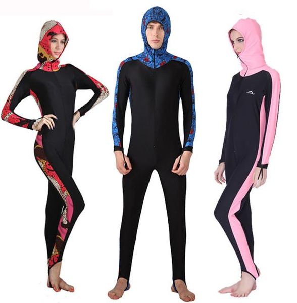 Sbart upf 50 lycra maiô rash guard manga longa com capuz terno de mergulho anti uv surf masculino feminino roupa de banho proteção solar 2204205763747