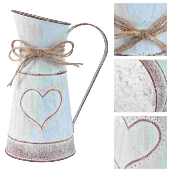 Vasi a forma di cuore Disposizione floreale Vase VASSO FLORALE DEI RURNI RUSTICI BACKET DECORAZIONI POT POT FISHE