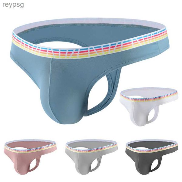 Slips Höschen Herren Transparente Eisseide Tanga Unterwäsche Unterhose G-String Atmungsaktiv Bequem Einfarbig Große Shorts YQ240215