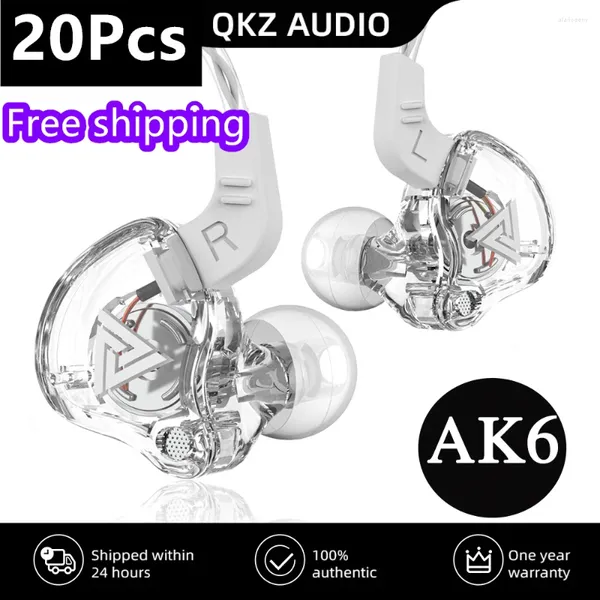 20 Stücke QKZ AK6 Original HiFi Sport Kopfhörer Für VIP Großhandel Musik Kopfhörer Mit Kleinkasten Mic Ohrhörer