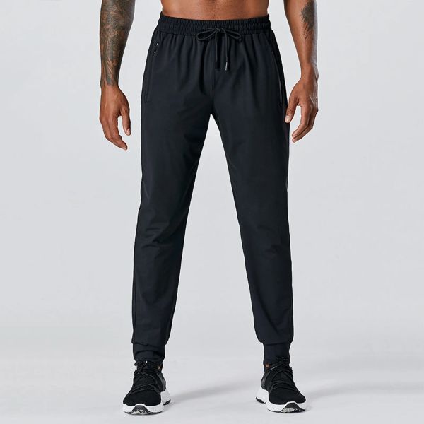 Erkek Joggers İlkbahar ve Yaz Gevşek Buz İpek Açık Dış Mekan Fitness Yoga Leisure Erkek Pantolon Düz Parça Pantolon