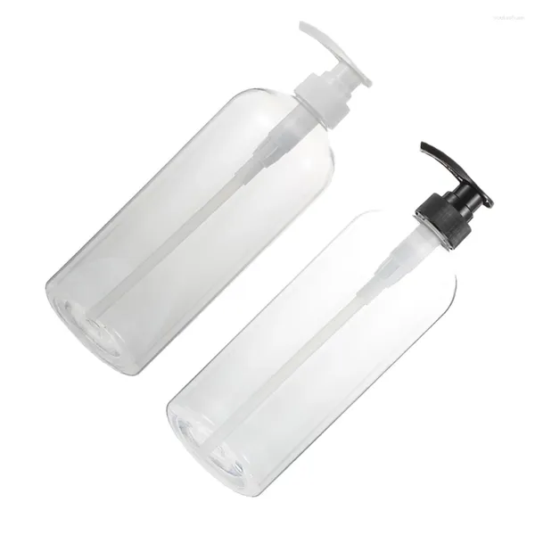 Dispenser di sapone liquido 2 pezzi Bottiglia di shampoo Balsamo per capelli Pompa manuale Bottiglie trasparenti L'animale domestico