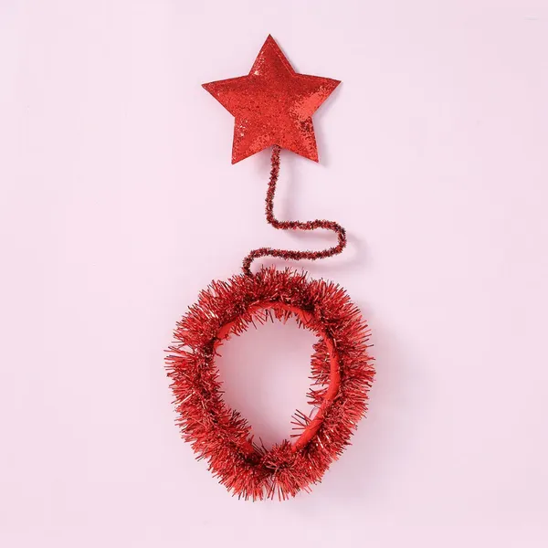Party-Dekoration, 10 Stück, flauschiges Stern-Stirnband, fünfzackige Sterne, Weihnachten, Urlaub, Haarband, Zubehör, Geburtstag, Hochzeit, Cosplay