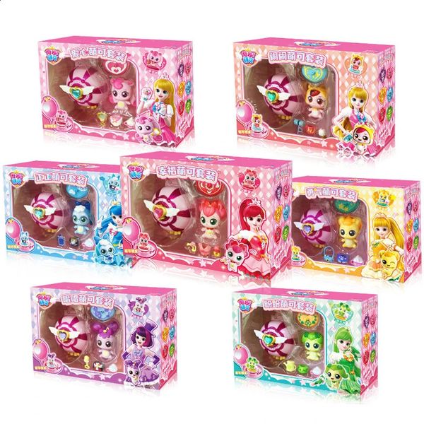 Conjunto de caixa de espelho para captura de anime, desenho animado, amor, princesa, transformação mágica, brinquedos para meninas, presentes de aniversário para crianças 240130