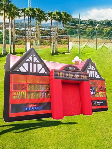 Großhandel Free Ship Outdoor-Aktivitäten, rot, 10 x 6 x 6 mH (33 x 20 x 20 Fuß), mit Gebläse, tragbares aufblasbares irisches Kneipenzelt, Karneval, Party, Vermietung, Rasen, Veranstaltungszelt mit Gebläse