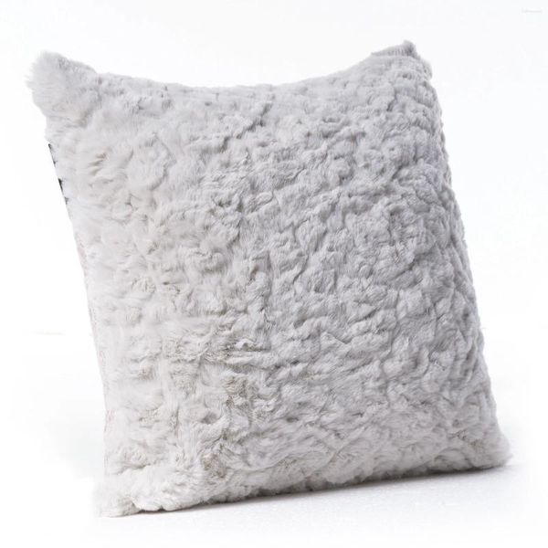 Federe per cuscini per soggiorno Federe decorative in peluche solido classico 45x45 cm bianco rosa