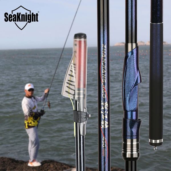 Chegada seaknight vara de rocha de alto carbono 4.5m 5.4m 6.3m vara giratória mar ml mh xh vara de pesca telescópica rocha ultraleve duro 240122