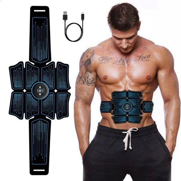 EMS Cintura dimagrante elettrica per il corpo dell'addome Stimolatore muscolare addominale intelligente Massaggiatore dimagrante Fitness Perdere peso Bruciare i grassi Unisex 240123