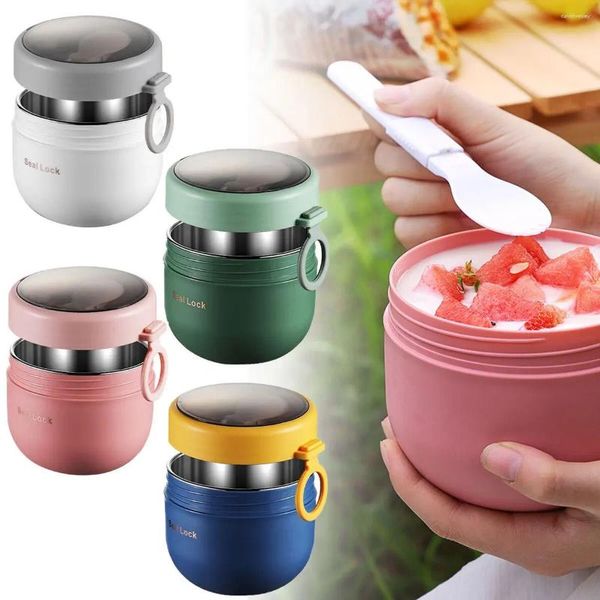 Geschirr 600 ml Edelstahl Lunch Box Flasche Suppe Lagerung Vakuum Thermische Jar Container Bento Für Büro Schule