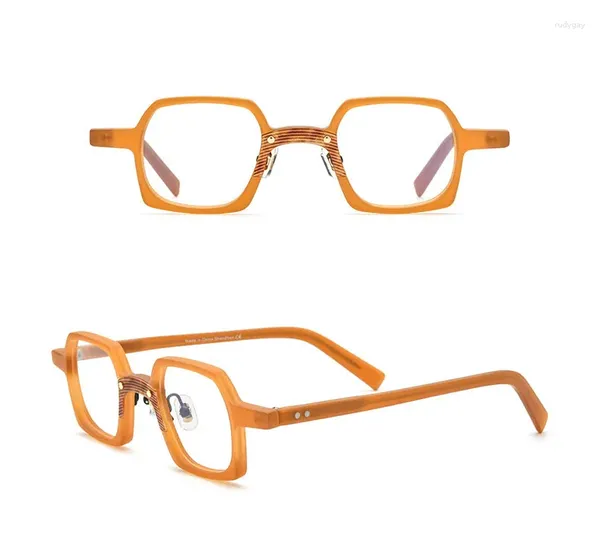Montature per occhiali da sole Stile quadrato Occhiali da vista in acetato di grandi dimensioni Occhiali da lettura Miopia vintage Occhiali da vista Montatura Donna Uomo