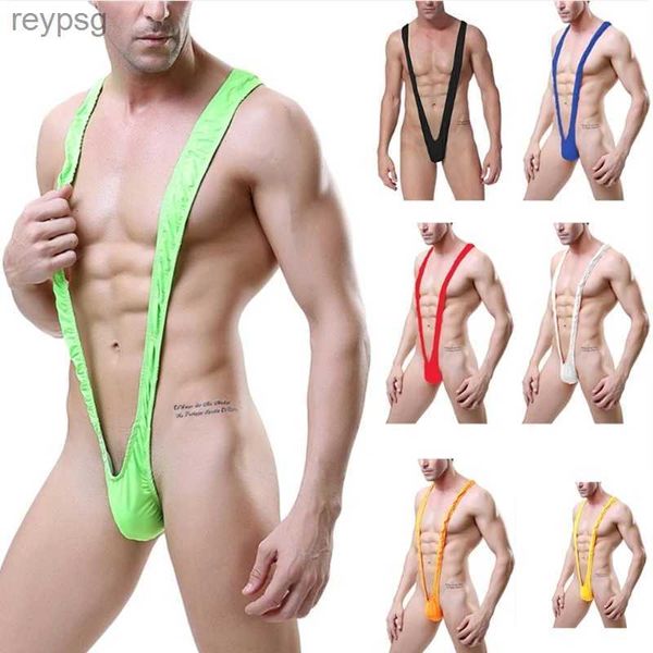 Slip Mutandine Mens Strap Intimo Sexy Stampa leopardata Lingerie erotica Elastico aperto Perizoma Body Costume Body Gay Borat Pigiama Nuovo YQ240215