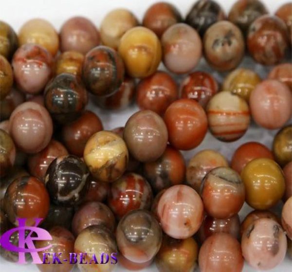 Rabatt Ganze natürliche echte Herbst Jasper Runde lose Stein Perlen 318mm passen Schmuck DIY Halsketten oder Armbänder 155quot 3218482