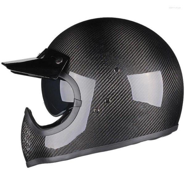 Мотоциклетные шлемы Гоночный шлем из углеродного волокна Призрачный рыцарь Шляпа Off Road Downhill Mountain Мужчины Женщины Для взрослых Мотоциклист