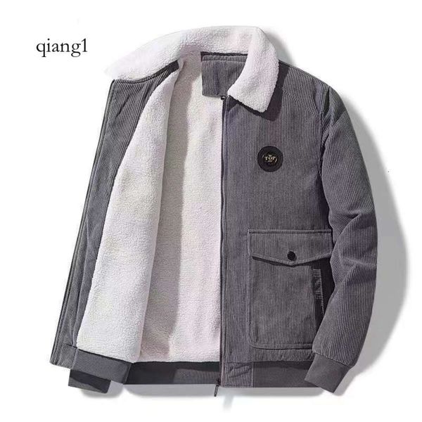 Tasarımcı Hoodie Sonbahar Kış Peluş Kalınlaştırılmış Erkek Ceketler, Gevşek Gündelik İş Kıyafetleri, Erkekler İçin Kadife Ceketler, Orta Yaşlı ve Genç, 2023 Yeni Model