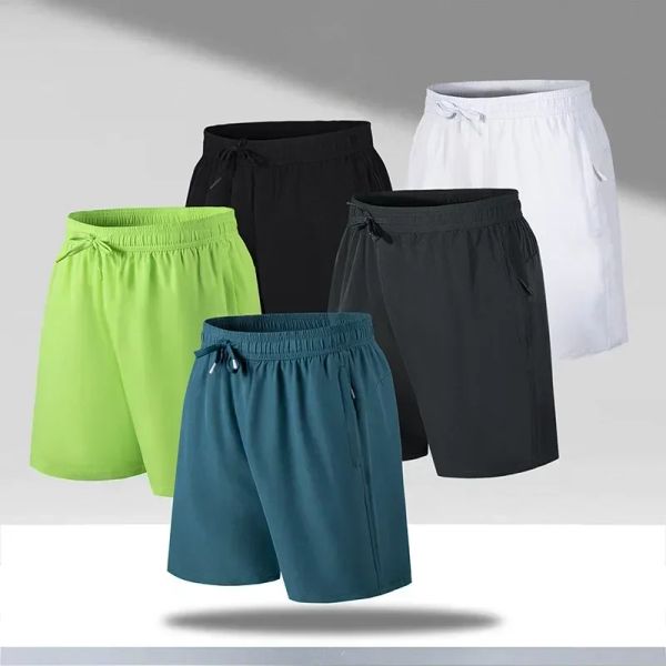 Frete grátis de cinco polegadas Men fitness badminton shorts esportivos de secagem rápida calças de corrida casuais