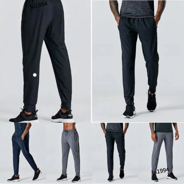 2024 Yoga LL Mens Jogger Calças Longas Designer Mens Esporte Yoga Outfit Ao Ar Livre Cidade Suor Yogo Ginásio Bolsos LL Sweatpants Calças Mens Casual Cintura Elástica Fitness LU