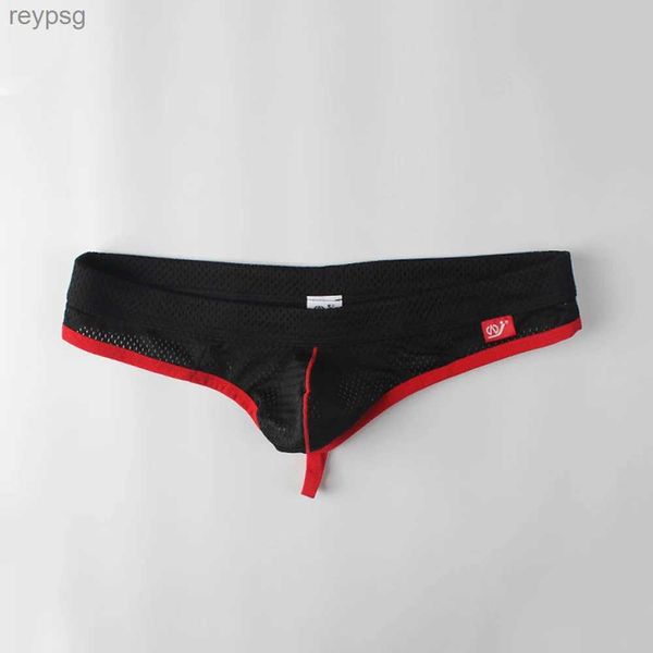 Cuecas calcinha masculina macio respirável roupa interior conforto malha bulge bolsa g-string bikini cuecas tanga aberta volta esporte shorts yq240215