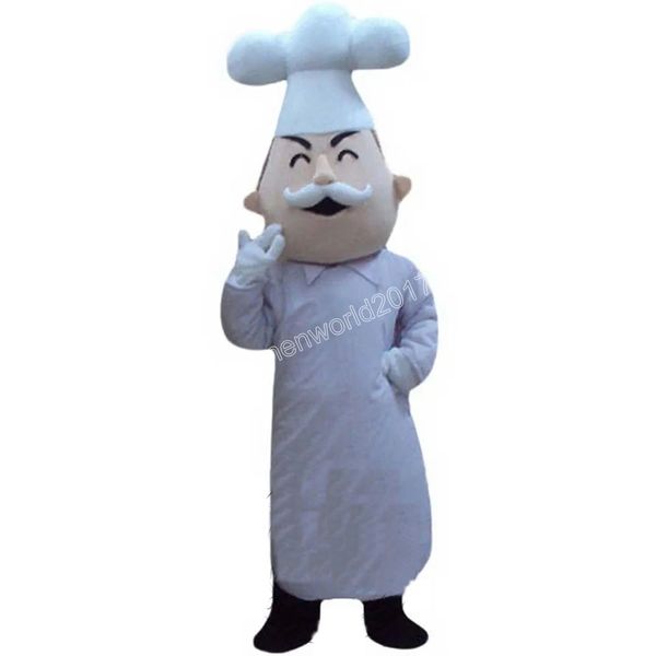 2024 Halloween Baker Cook Mascot Traje Dos Desenhos Animados Personagens Terno Adultos Tamanho Outfit Aniversário Natal Carnaval Fantasia Vestido Para Homens Mulheres