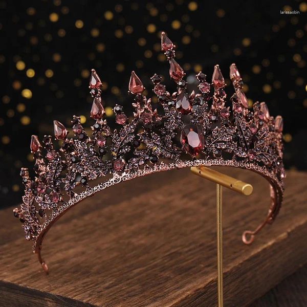 Fermagli per capelli Principessa Corona Abito da sposa Copricapo Pieno di strass Ornamento antiscivolo per bomboniere Accessori