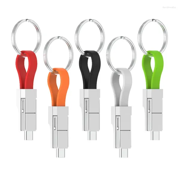 Portachiavi Caricatore portachiavi Cavo USB C Caricatore magnetico corto per caricabatterie per tipo micro Cavo per smartphone Usbc Pd