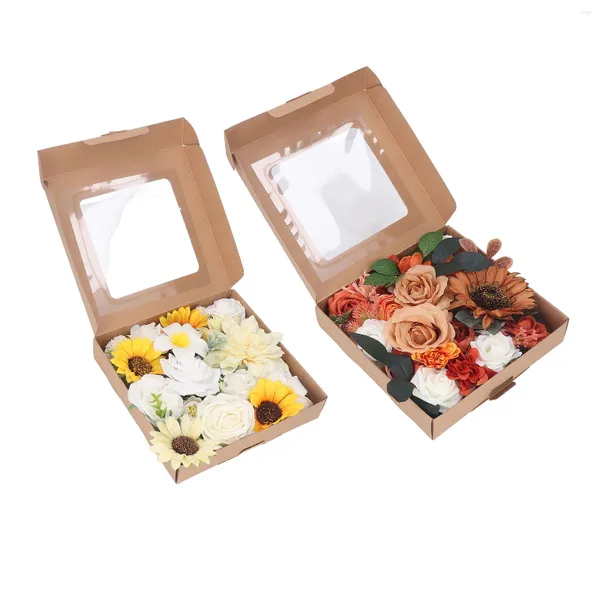 Dekorative Blumen gefälschte künstliche Box Set schöne hohe Simulation Dekoration multifunktional exquisit für Hochzeit