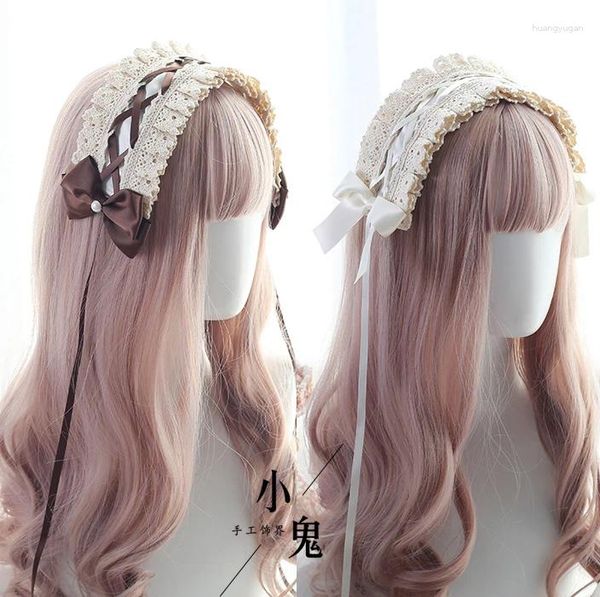 Fontes de festa japonesa macia irmã doce lolita faixa de cabelo mão anjo alça KC