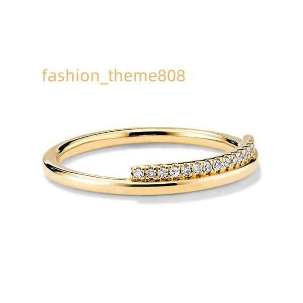 Gemnel gioielli Yiwu dal design delicato Anello con diamanti da laboratorio in oro Vermeil per donna