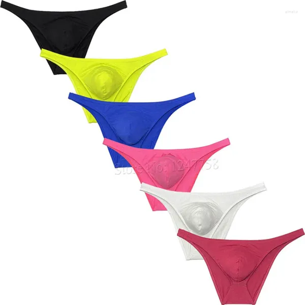 Mutande Slip bikini in cotone da uomo Migliorano la custodia Intimo maschile Rigonfiamento succinto